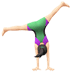 🤸🏻‍♀️ woman cartwheeling: light skin tone display on Apple